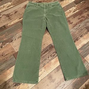 Sigrid Olsen Green Corduroy Jeans Size 12